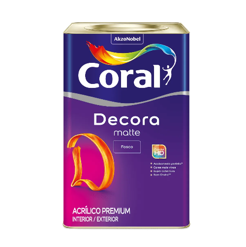 Tinta Base P Decora Matte Fosco de 16L Coral